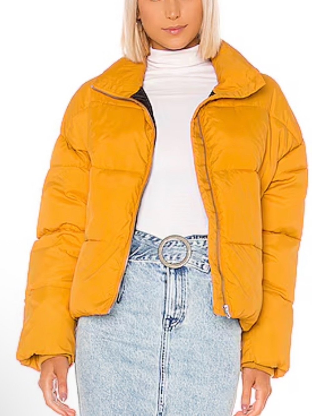 Dr Denim Skylar Women's Puffer Jacket Gold Digger size XS